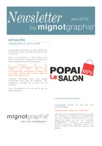 NEWSLETTER 032016 - MIGNOGRAPHIE