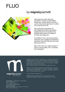 Impression sérigraphique fluo Mignotgraphie